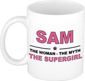 Sam The woman, The myth the supergirl cadeau koffie mok / thee beker 300 ml