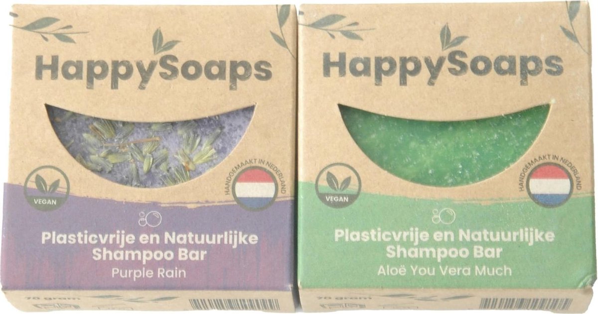 HappySoaps Shampoo set | Aloë en lavendel
