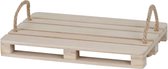 Cosy & Trendy Plank pallet - Hout - 35x25xh3,5cm - 2x Handvat - Natuur - (set van 6)  en Yourkitchen E-kookboek Heerlijke Smulrecepten