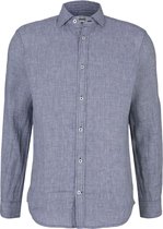 Tom Tailor Lange mouw Overhemd - 1025206 Marine (Maat: XXL)