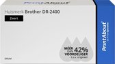 PrintAbout huismerk Drum DR-2400 Zwart geschikt voor Brother