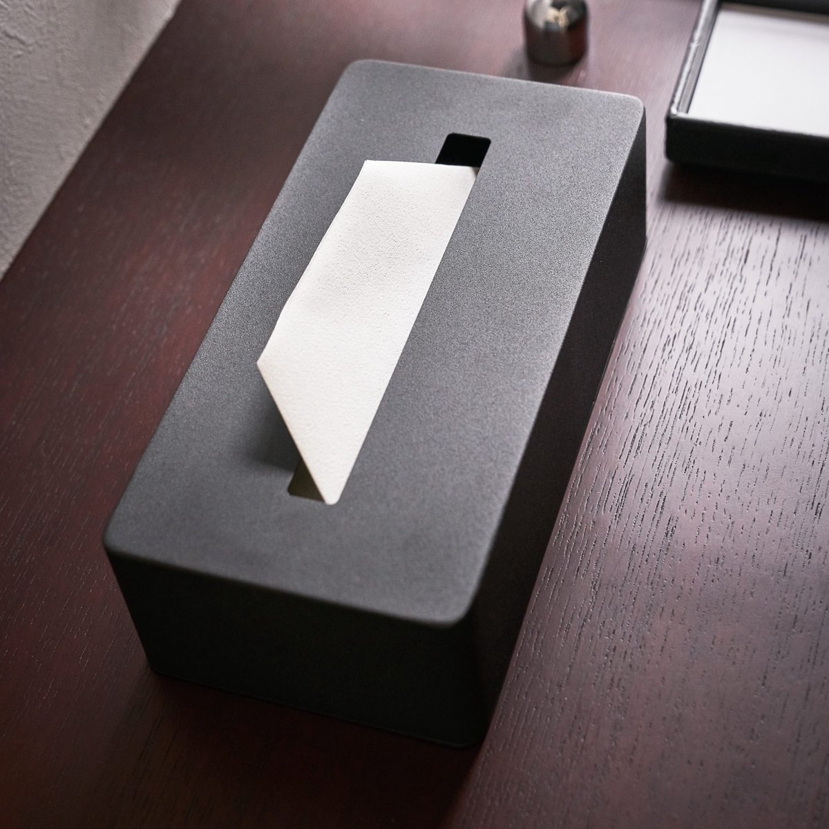 Tissue box zwart Yamazaki