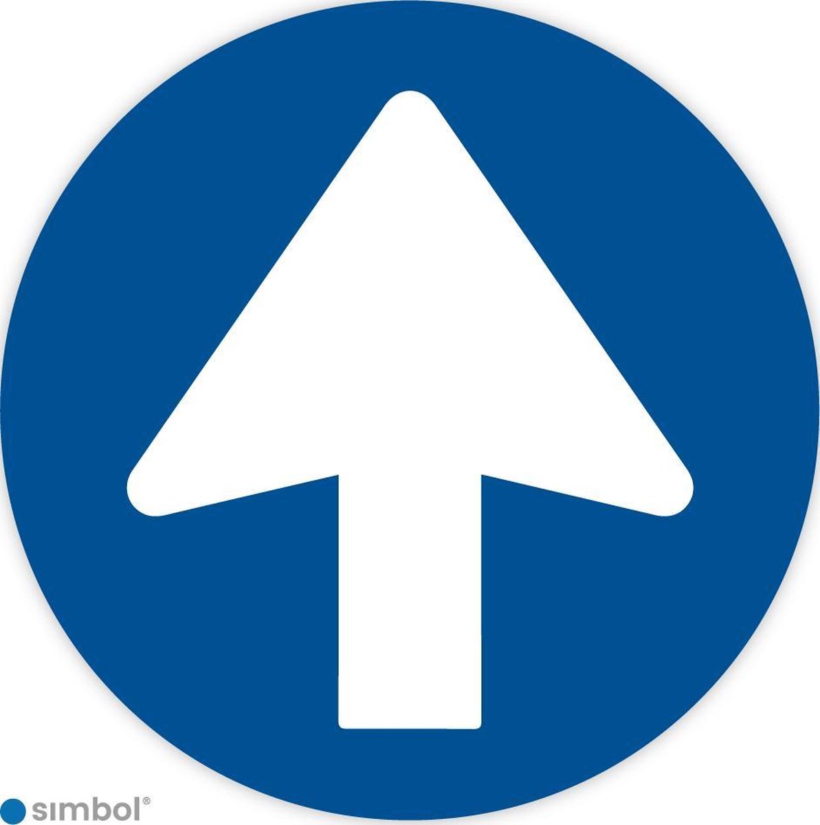Simbol - Vloerstickers Eenrichting - Looprichting - COVID-19 Vloerstickers - Houd Afstand Stickers - Anti-Slip - Formaat ø 30 cm.