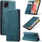 CaseMe - Samsung Galaxy A42 5G hoesje - Wallet Book Case - Magneetsluiting - Blauw