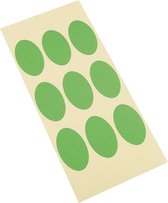 Ovale etiketten, zelfklevend, 90 x 53 mm, 4 per vel Groen