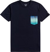 Billabong - UV Zwemshirt voor heren - Korte mouw - Team Pocket - Marineblauw - maat XL