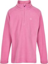 Color Kids - Fleece pullover met halve rits voor meisjes - Effen - Fuchsia roze - maat 152cm
