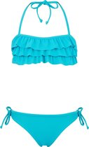 Snapper Rock UV bikini Kinderen Ruffle - Blauw - Maat 86-92