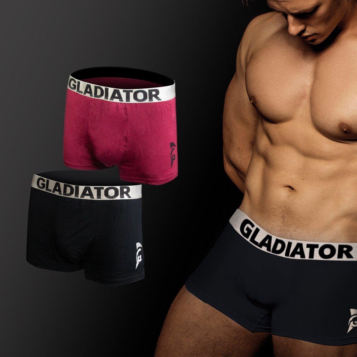 Gladiator Sports Bamboe Boxershorts 2-pack - Zwart/Paars
