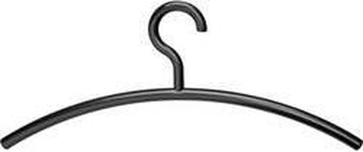 MAUL Kleerhanger 45,5 cm - zwart - kunststof - 5 stuks - 45.5 x 1.6 x 19 cm