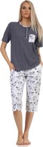 Dames pyjama Normann 204 90 881 - Blauw - L 44/46