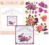 Sheet 9 Rose Romantica 3D Card Embroidery Sheet - Ann's Paper Art 10 stuks