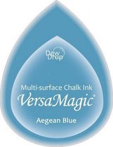 GD78 Versamagic dewdrop inktkussen - krijt pastel Aegean Blue - lichtblauw - grijs blauw stempelkussen small