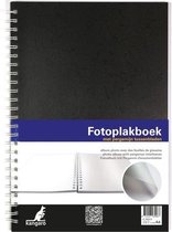 Kangaro fotoplakboek - 33x23cm - zwart - zuurvrij papier - met pergamijnvellen - K-750113