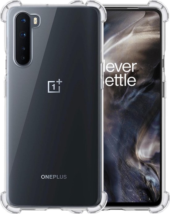 Hoesje - Geschikt voor OnePlus Nord - Sterk & Shockproof - Siliconen Case - Back Cover - Telefoon Hoes Shock Proof - Telefoonhoesjes - Transparant