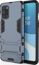 OnePlus 8T Hoesje - Mobigear - Armor Stand Serie - Hard Kunststof Backcover - Blauw - Hoesje Geschikt Voor OnePlus 8T