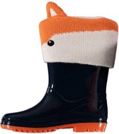 Xq Footwear Regenlaarzen Junior Rubber Zwart/oranje Maat 28