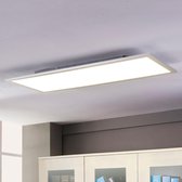 Lindby - LED plafondlamp - 1licht - plexiglas, aluminium - H: 5.2 cm - wit, zilver - Inclusief lichtbron