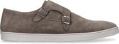 Manfield - Heren - Taupe suède gespschoenen - Maat 46