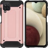 iMoshion Rugged Xtreme Backcover Samsung Galaxy A12 hoesje - Rosé Goud