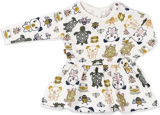 Frogs and Dogs - Dress Friends Off - Wit - Taille 68 - Filles