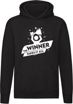 The winner takes it all hoodie | winaar | geslaagd | grappig | unisex | trui | sweater | hoodie | capuchon