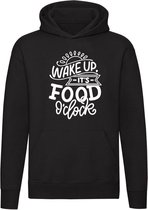 Wake up its food o clock hoodie | wakker worden | wekker | eten | grappig | unisex | trui | sweater | hoodie | capuchon