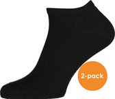 Tommy Hilfiger Sneaker Socks (2-pack) - heren enkelsokken katoen - zwart - Maat: 39-42