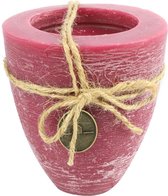 Kaars beker rond Tonnie L rood