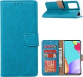 Samsung A52 hoesje Blauw - Samsung galaxy A52 5G bookcase met Pasjeshouder