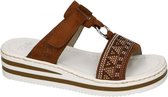 Rieker -Dames -  bruin - slipper - muiltje - maat 38