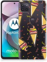 Silicone Back Case Motorola Moto G 5G Hoesje Super als Cadeau voor Kleinzoon Icecream