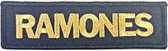 Ramones - Gold Logo Patch - Zwart/Goudkleurig