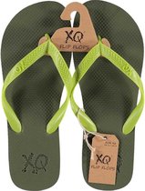 Xq Footwear Teenslippers Heren Polyester Kaki/lime Maat 43