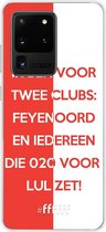 6F hoesje - geschikt voor Samsung Galaxy S20 Ultra -  Transparant TPU Case - Feyenoord - Quote #ffffff