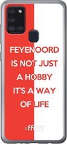 6F hoesje - geschikt voor Samsung Galaxy A21s -  Transparant TPU Case - Feyenoord - Way of life #ffffff