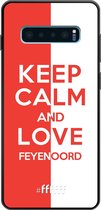 6F hoesje - geschikt voor Samsung Galaxy S10 Plus -  TPU Case - Feyenoord - Keep calm #ffffff