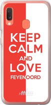 6F hoesje - geschikt voor Samsung Galaxy A20e -  Transparant TPU Case - Feyenoord - Keep calm #ffffff