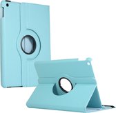 Hoes Geschikt voor iPad 10.2 2019 Hoes 360 Draaibaar Hoesje Case - Hoesje Geschikt voor iPad 7 Hoes Cover - Lichtblauw