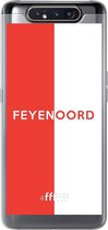 6F hoesje - geschikt voor Samsung Galaxy A80 -  Transparant TPU Case - Feyenoord - met opdruk #ffffff