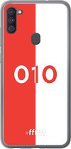 6F hoesje - geschikt voor Samsung Galaxy A11 -  Transparant TPU Case - Feyenoord - 010 #ffffff