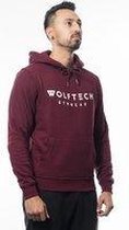 Wolftech Gymwear Hoodie Heren / Hoodie Dames - Rood / Bordeaux - XL - Met Groot Logo - Fitness - Unisex