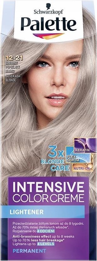 Intensieve kleurversterker Creme Lightener Haarkleuring 12-21 Zilver As  Blond | bol.com