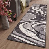 Tapiso Dream Carpet Runner Salon Chambre Gris Foncé Abstrait Moderne Atmosphérique Design' intérieur Durable Atmosphère De Vie Haute Qualité Taille - 100 x 120 cm
