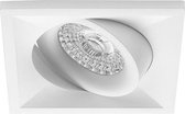 Spot Armatuur GU10 - Luxino Qiundo Pro - Inbouw Vierkant - Mat Wit - Aluminium - Kantelbaar - 80mm