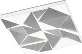 LED Plafondlamp - Plafondverlichting - Nitron Trupoz - 45W - Aanpasbare Kleur - Vierkant - Mat Chroom - Aluminium