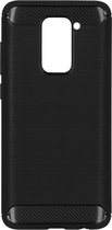 Brushed Backcover Xiaomi Redmi Note 9 hoesje - Zwart