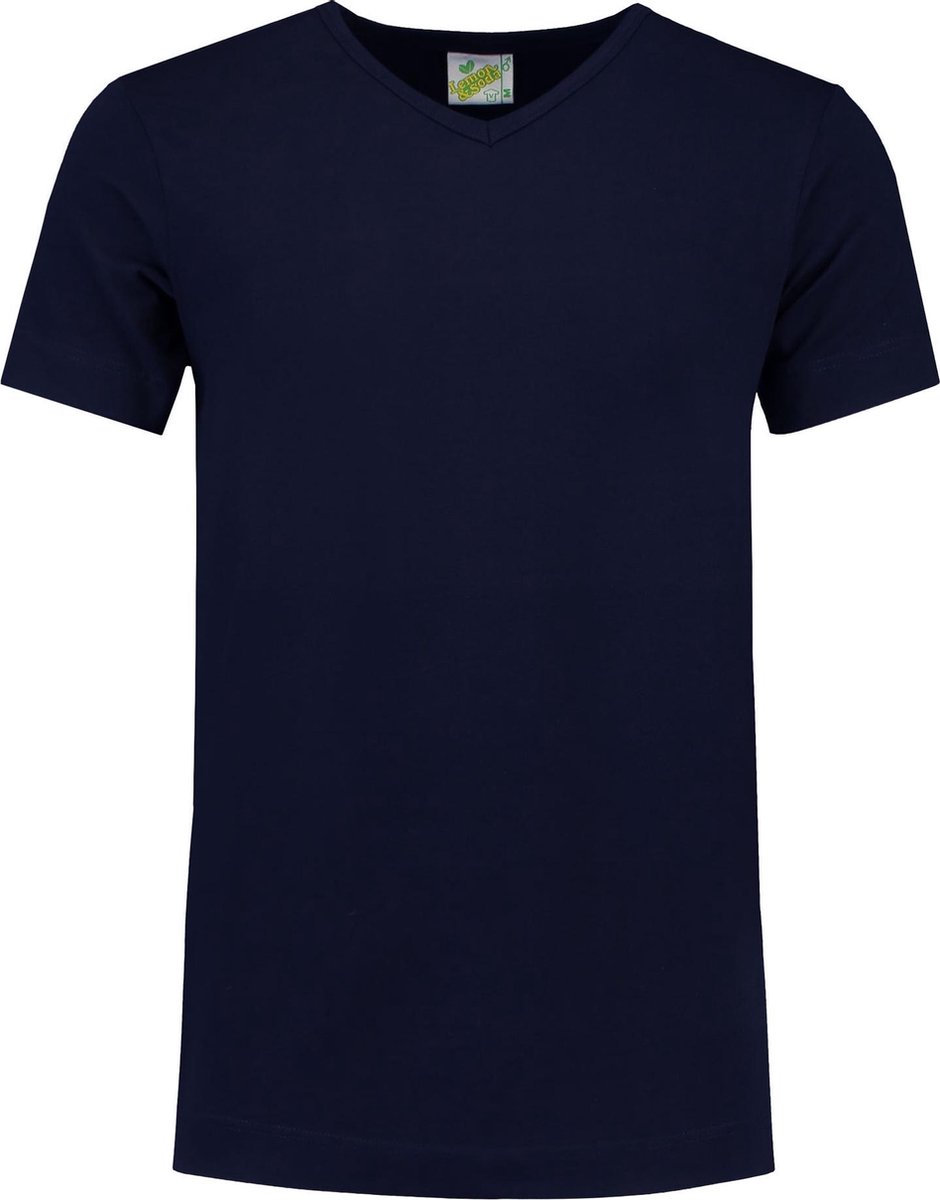 L&S T-shirt V-neck cot/elast SS for him