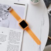 Candy Color transparante TPU horlogeband voor Apple Watch Series 3 & 2 & 1 38 mm (oranje)