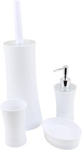 Alpina Badkamer & Toiletset 4 delig - Wit